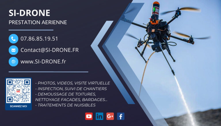 coordonnées de SI-DRONE, Entreprise-de-nettoyage-par-drone